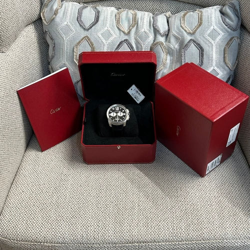 Montre Montre Cartier Calibre Chronographe en acier – 42 mm – Automatique – Full Set 2021 – Ref. 3578 58 Facettes