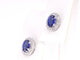 Boucles d'oreilles Boucles d'oreilles or blanc, diamants et saphir 58 Facettes 2013