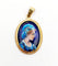 Pendentif Pendentif style Art Nouveau or jaune, plaque émaillée jeune fille, vintage 58 Facettes A05197