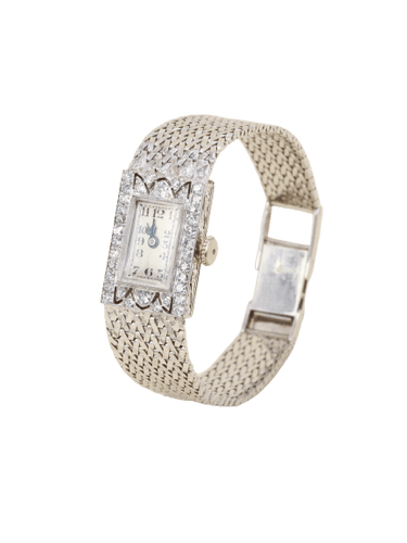 Montre Montre Art Déco or blanc diamants 58 Facettes 1181.7