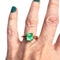 Bague 52.5 Bague design classique du 20ème siècle en or avec émeraude 58 Facettes Q88B