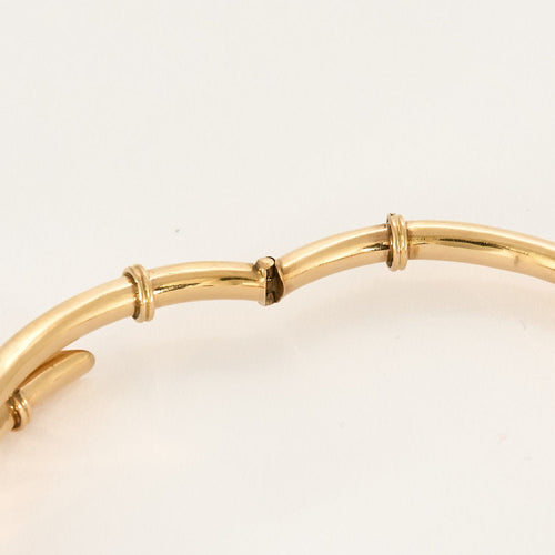 Bracelet Bracelet en or rose à motif de bambou 58 Facettes LAN1507