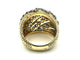 PIAGET. Bague vintage or jaune 18K, saphirs et diamants