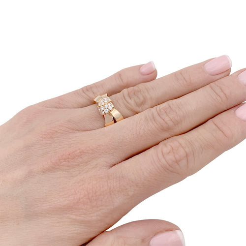 Bague 49 Bague Chaumet, "Liens Séduction", or rose et diamants. 58 Facettes 32253