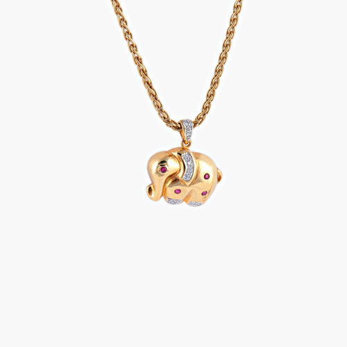 Collier Collier Eléphant 58 Facettes AB120