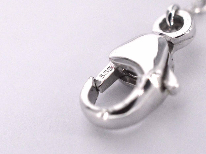 Bracelet en or blanc avec cœur en diamant 0,10 carat