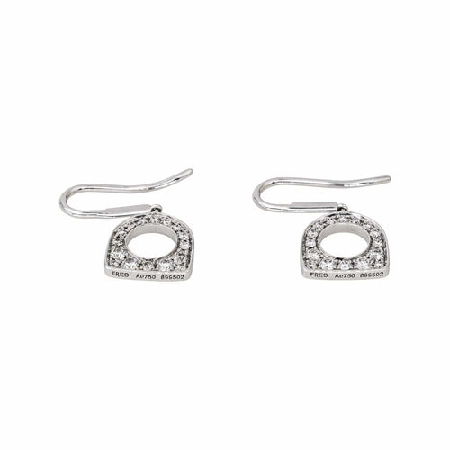 Boucles d'oreilles Fred Boucles d'oreilles Dormeuses Success Or blanc Diamant 58 Facettes 4600461RV