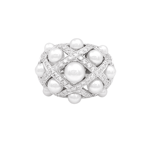 Bague 52 Bague CHANEL, "Baroque", or blanc, diamants. 58 Facettes 34525