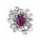 Bague 52.5 Bague Or blanc Rubis, Diamant 58 Facettes 4398645CN