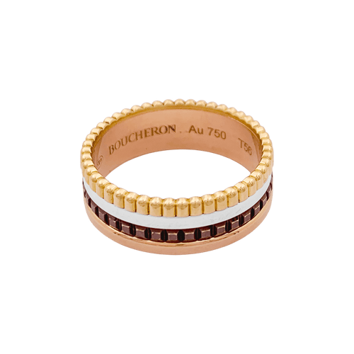 Bague 56 Bague Boucheron, "Quatre Classique Small", 3 ors, PVD. 58 Facettes 34643