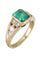 Bague BAGUE MODERNE ÉMERAUDE ET DIAMANTS 58 Facettes 088051