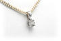 Pendentif Pendentif contemporain or blanc, diamant taille brillant 58 Facettes B718