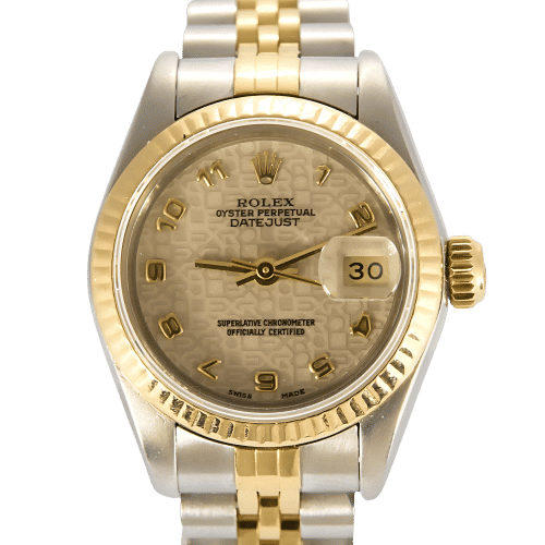 Montre Montre Rolex Modèle Datejust 26 mm en Or 18K et Acier Computer Dial 58 Facettes