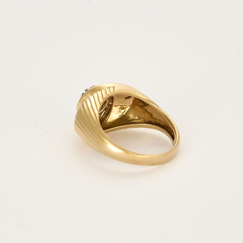 Bague 53.5 Bague en Or jaune & blanc 18k Diamant 58 Facettes MEA4529