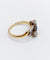 Bague 56 Bague antique diamants taille ancienne et saphir en or 18k et platine 58 Facettes A06535