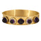 Bracelet Bracelet rigide or jaune et améthystes 58 Facettes PL05
