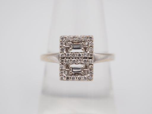Ring 52 Art Deco style diamond earring ring 58 Facettes