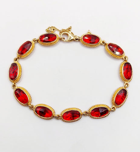 Bracelet Bracelet vintage or grenats de perpignan 58 Facettes A05402
