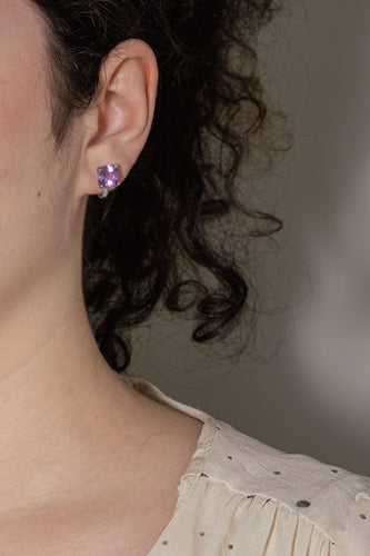 Boucles d'oreilles Mauboussin Boucles d'oreilles Petit visage d'amour  Or blanc Améthyste, Diamant 58 Facettes 4157393RV