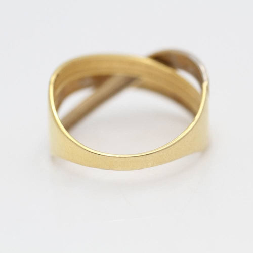 Bague 15 bague croix en or bicolore 58 Facettes E362347B