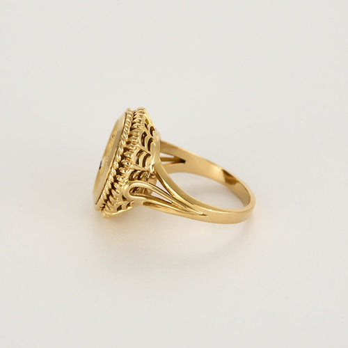 Bague 50 Augis Bague en Or jaune à message sentimentale 58 Facettes BEA3802
