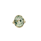 Bague 56.5 Bague solitaire en or jaune, spinelle verte ovale à facettes de 8 carats 58 Facettes 2501101
