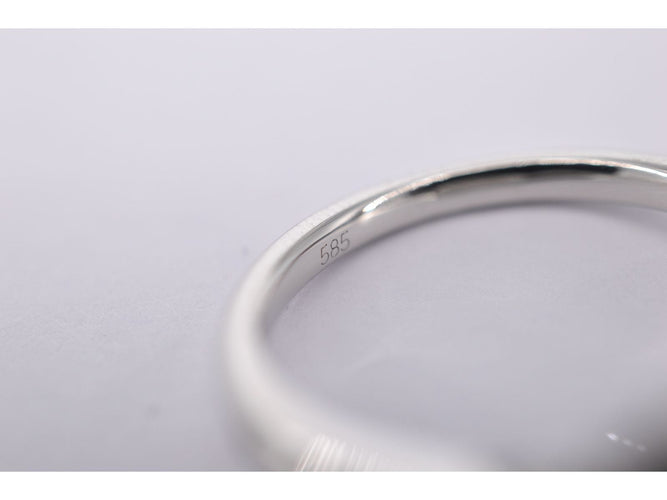 Bague 54 Bague entourage en or blanc avec diamants 58 Facettes 2008