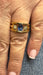 Bague 55 Bague or jaune saphir ovale et diamants 58 Facettes