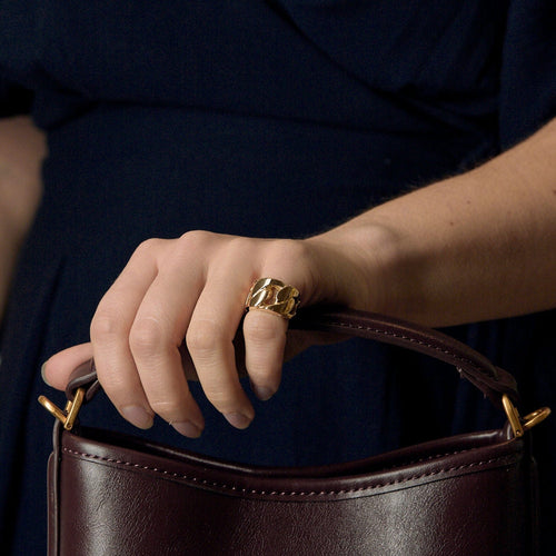 Bague 44 Bague gourmette en or jaune 58 Facettes MAN1917X3