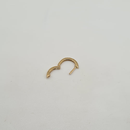 Boucles d'oreilles Créoles or jaune 18 carats serties de diamants 58 Facettes