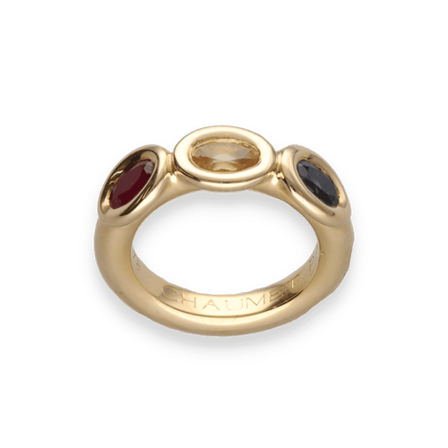 Bague 48 Bague Chaumet – Or Jaune 18k – Saphirs & Rubis – Taille 48 58 Facettes FB11044