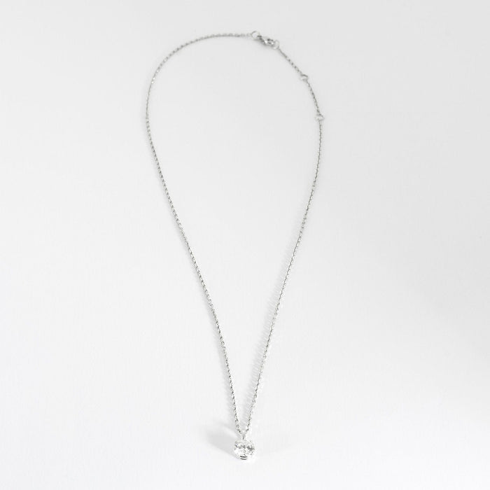 Collier pendentif or blanc et diamant 58 Facettes LF18