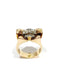 Bague 57.5 Bague Tank Or, Platine, Diamants 58 Facettes