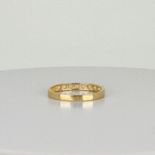 Bague opales facettées en or jaune 14k