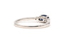 Bague 54 Bague contemporaine or blanc sertie d'un saphir et de diamants taille brillant (+-0.028ct) 58 Facettes B774