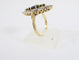 Bague Marquise or jaune et or blanc, Saphirs & Diamants