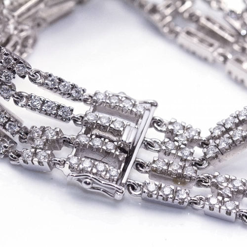 Riviere type bracelet with 4 rows of Diamonds 58 Facettes D364206LF