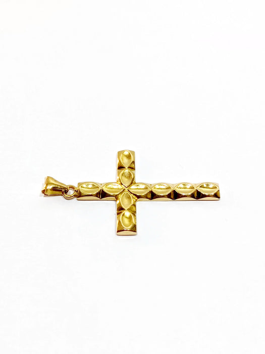 Pendentif Croix en or jaune 58 Facettes