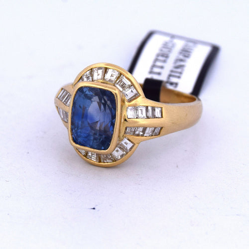 Bague 59 Bague vintage saphir et diamant 58 Facettes