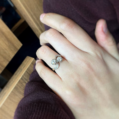 Bague Bague - Or, platine & diamants 58 Facettes 240008R