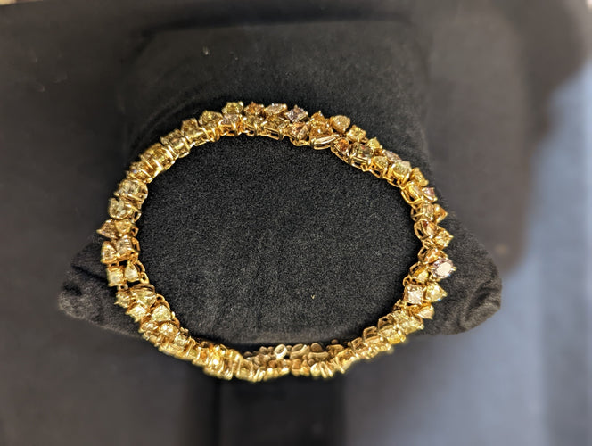 Bracelet Bracelet diamants jaunes 58 Facettes
