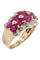 Bague 54 BAGUE MODERNE RUBIS ET DIAMANTS 58 Facettes 085381