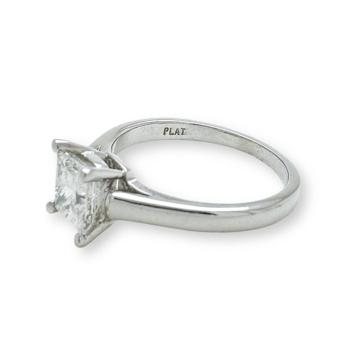 Bague 50 Bague solitaire avec diamant en platine 58 Facettes