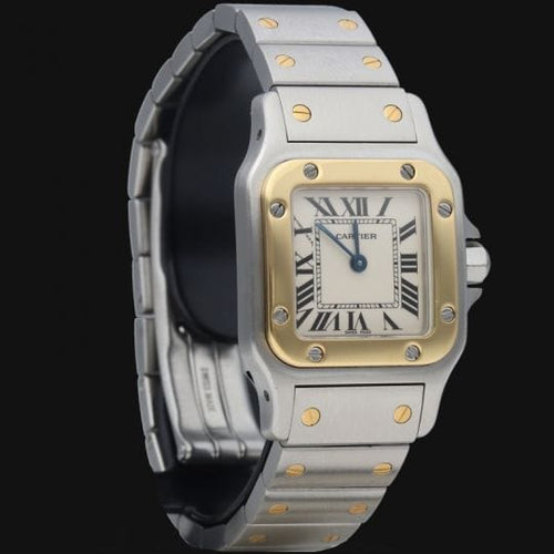 Montre Cartier Montre Santos De Cartier Galbee Pm 58 Facettes MT41459