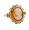 Bague 52.5 Bague vintage or jaune, camée sur coquille 58 Facettes A06091