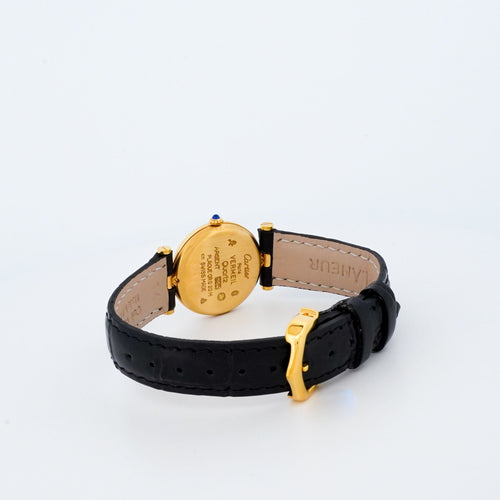 Montre Cartier Must Vendôme - Black roman dial - SM 58 Facettes
