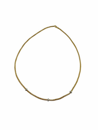 Collier Fope Collier en or jaune et blanc avec diamants 58 Facettes