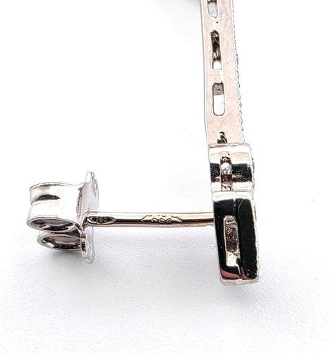 Boucles d'oreilles 1862 E - Boucles d’oreilles en platine et diamants 58 Facettes