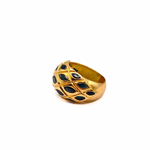 Bague 58 Bague en or jaune et saphir 58 Facettes 21024047