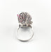 Ring 57 Vintage Floral Ring with Diamonds and Rubies 58 Facettes